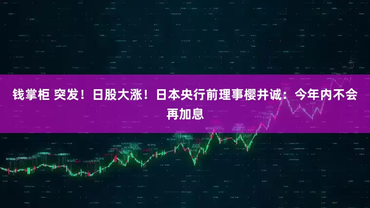 钱掌柜 突发！日股大涨！日本央行前理事樱井诚：今年内不会再加息