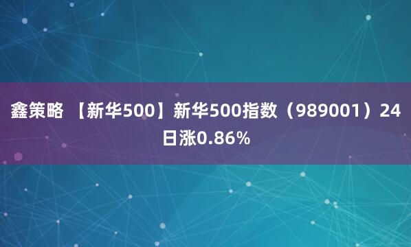 鑫策略 【新华500】新华500指数（989001）24日涨0.86%